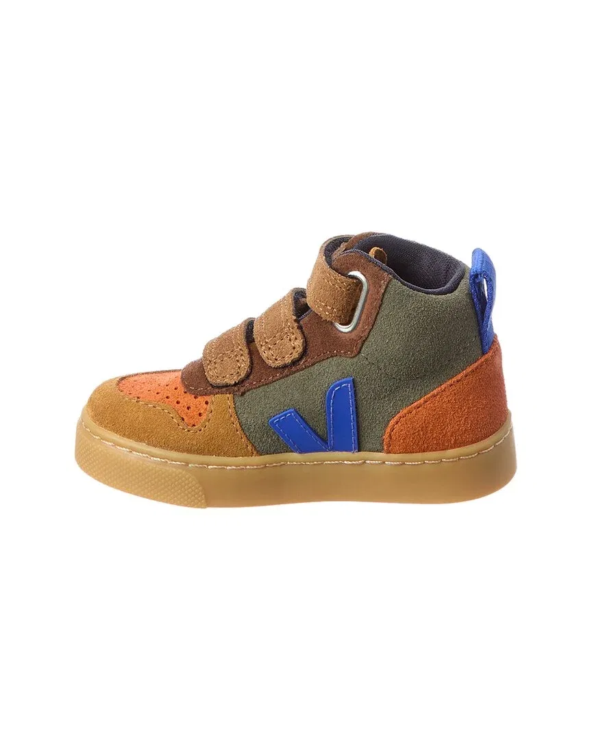 Детские кроссовки VEJA Small V-10 Mid с замшевым верхом, синий — фото 2