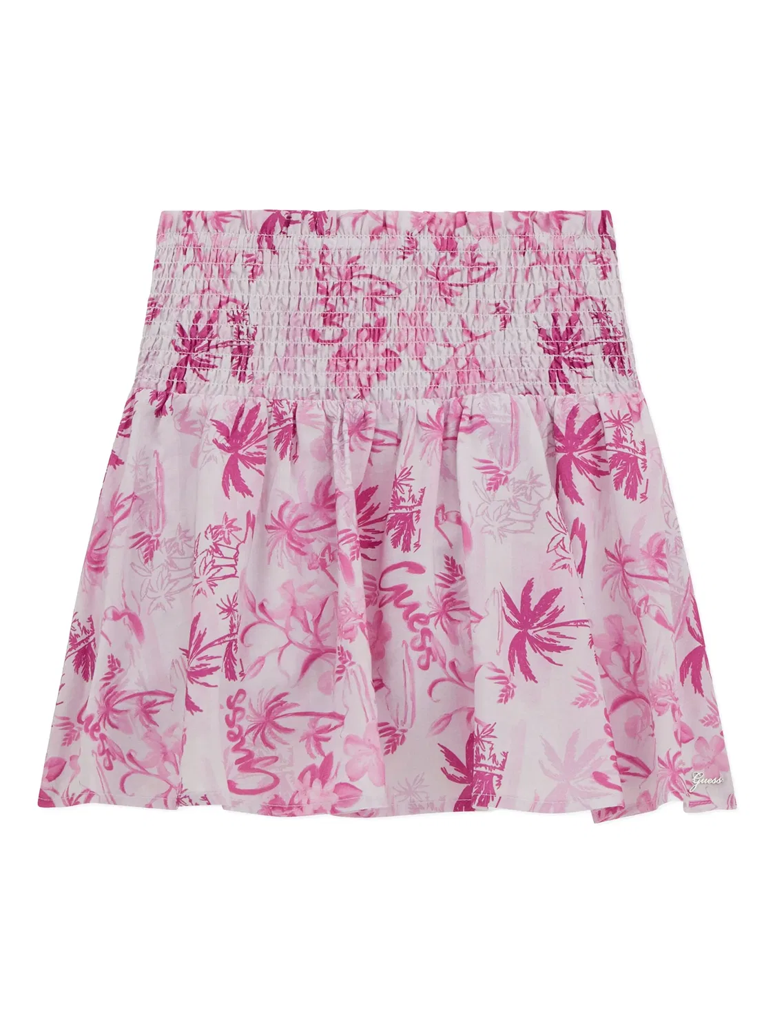 GUESS Мини-юбка Palm Tree розовая