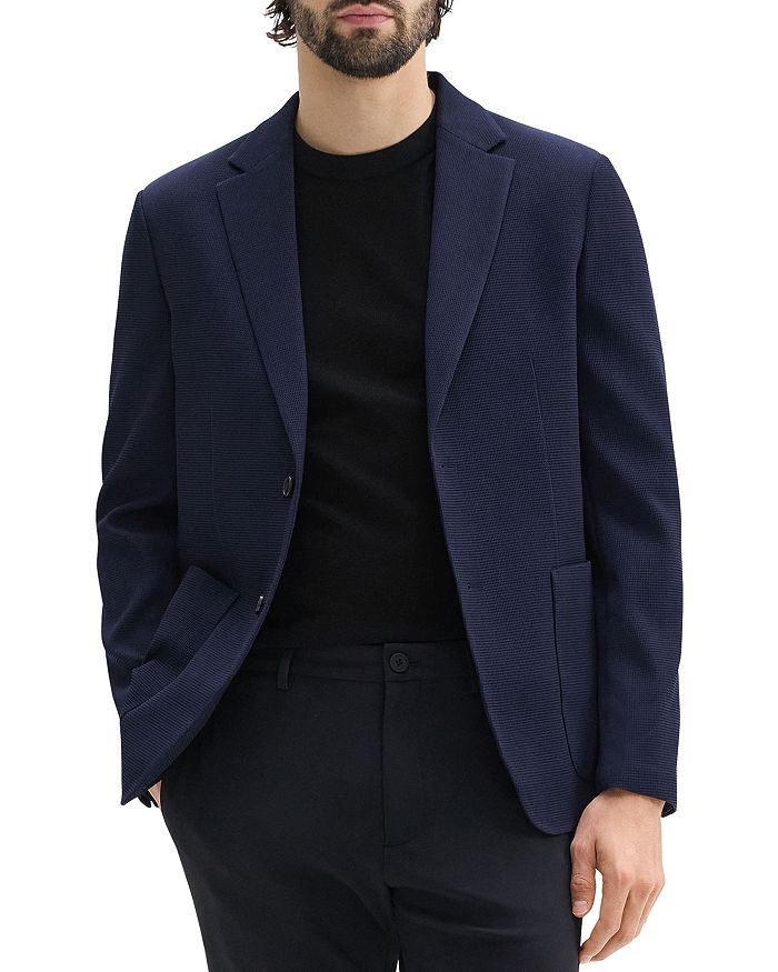 

Спортивное пальто Clinton Textured Jersey Slim Fit Unstructured Theory, синий