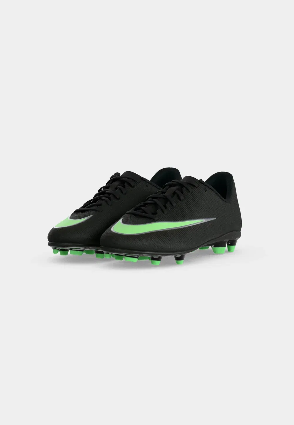 Футбольные бутсы Jr Mercurial Vapor 17 Club FG/MG унисекс для искусственного газона Nike Performance, Black/Illusion Green — фото 3