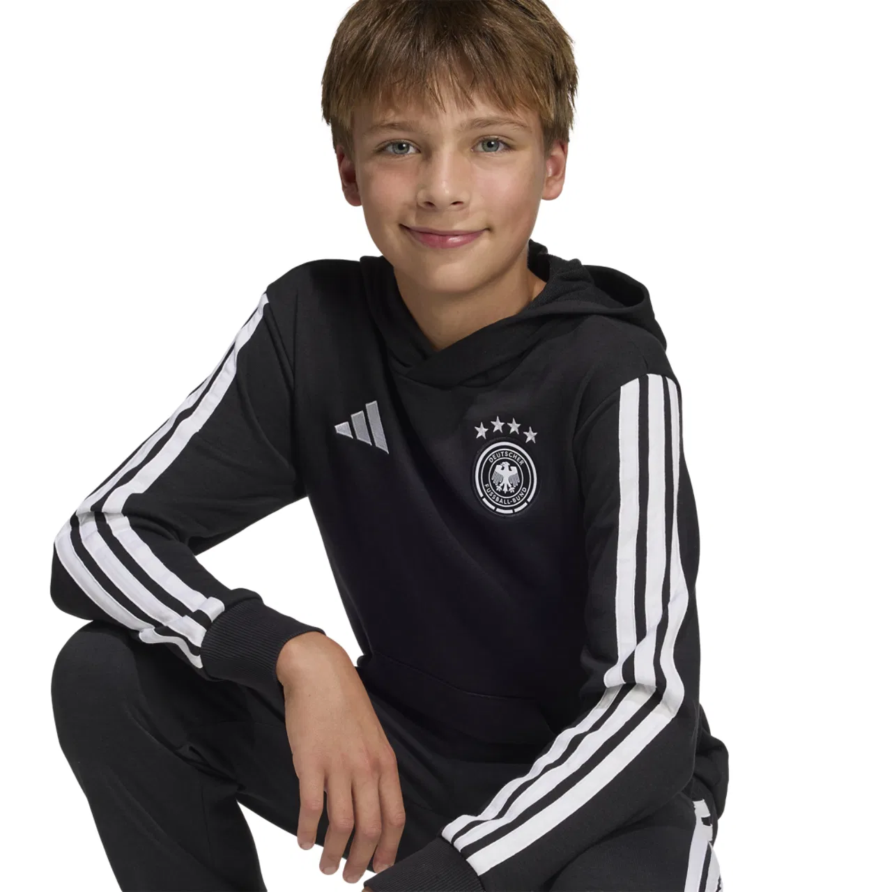 Детская худи Adidas Germany DNA, черный — фото 3