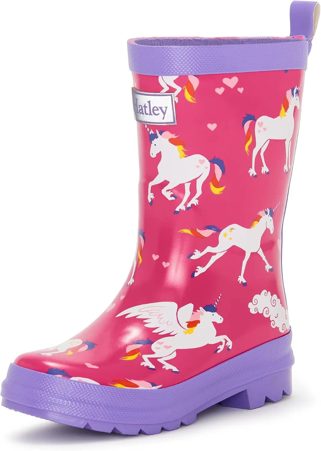 Детские сапоги дождевые с принтом Hatley, Rainbow Unicorns