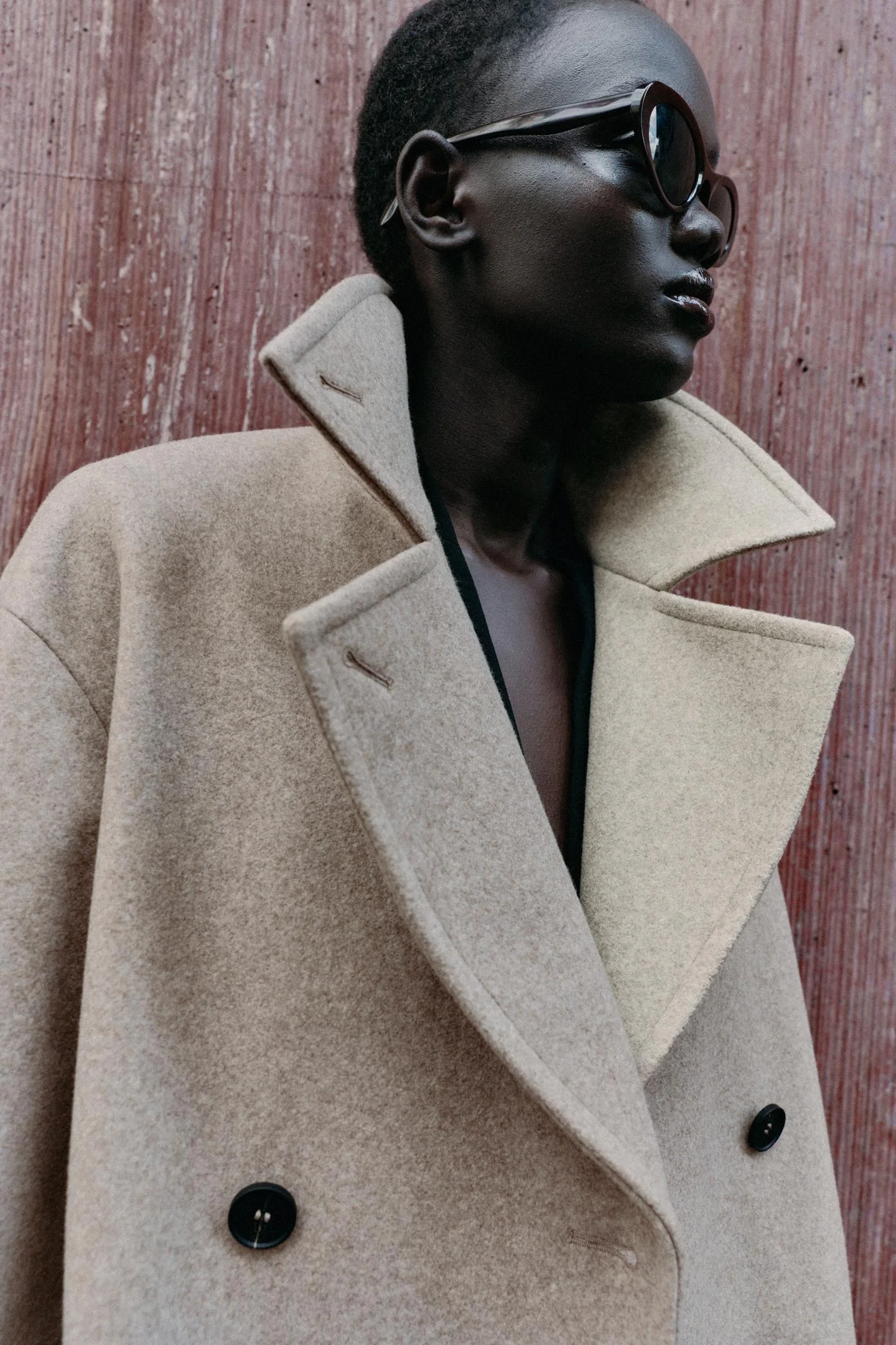 Пальто Zara Oversize Soft, бежевый — фото 2