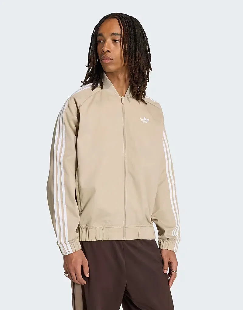Куртка спортивная Sst Adicolor Classics из хлопкового твила Adidas Originals, Khaki Three