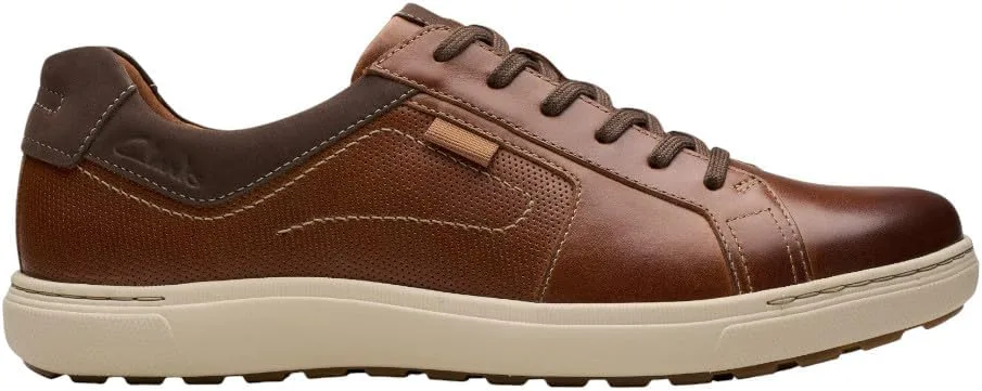 Кружевные кроссовки Clarks Mapstone Weißes Leder EU, коричневый — фото 2