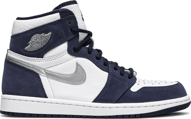 

Кроссовки Air Jordan 1 Retro High co.JP Midnight Navy Suitcase Special Box, синий