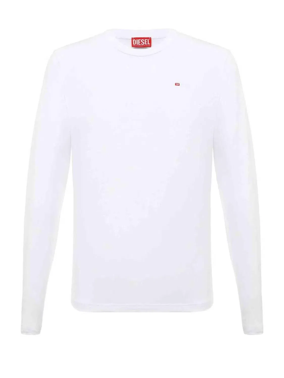 Футболка Diesel T-DIEGOR-LS-MICRODIV белого цвета