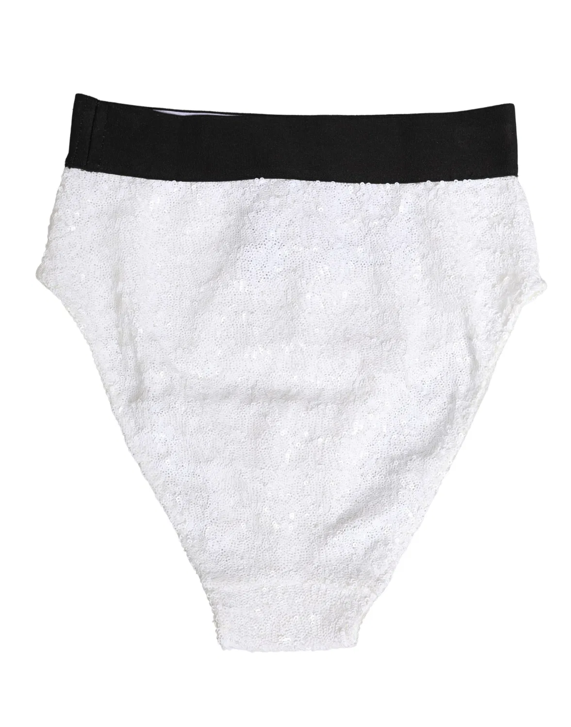 Женские трусы с высокой посадкой с пайетками High Waist Panty Dolce & Gabbana, Black and White — фото 3