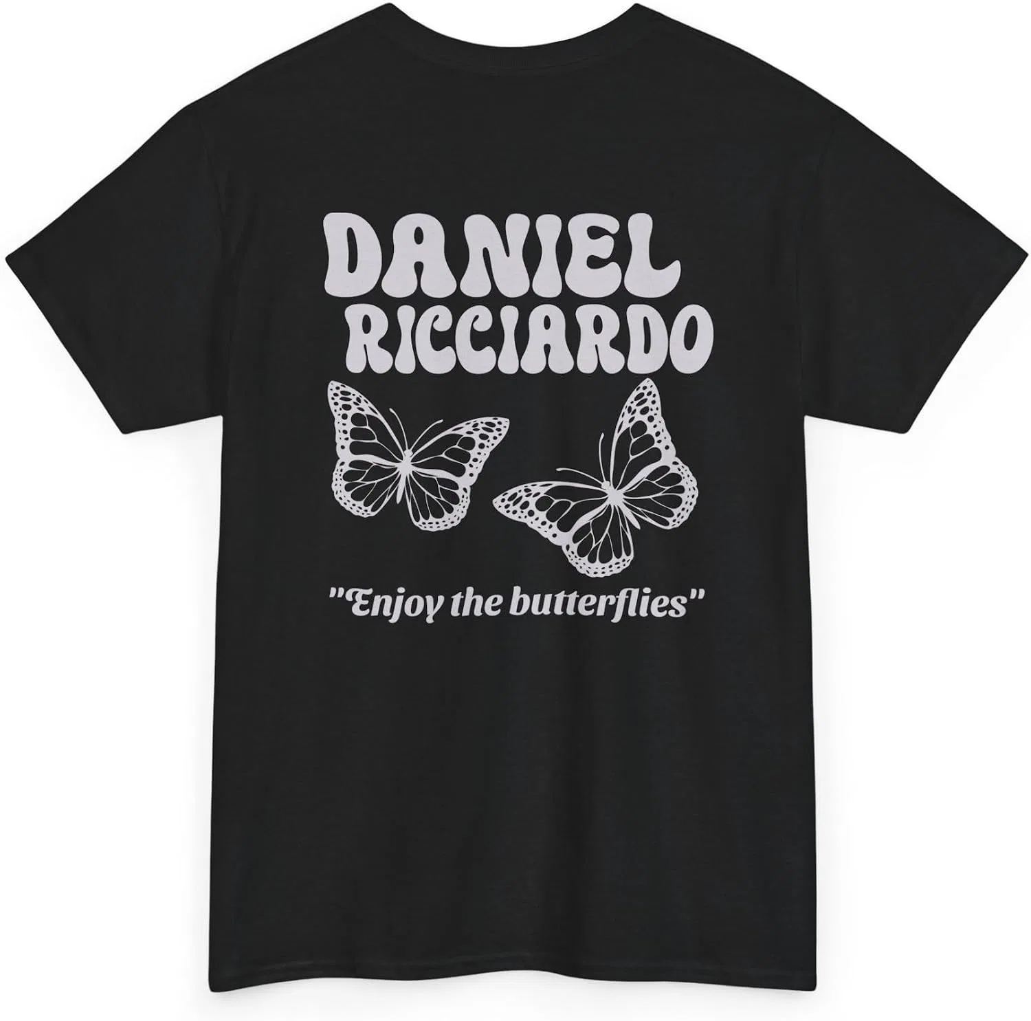 Женская футболка с принтом Ricciardo Butterfly Gildan 5000, Black — фото 4