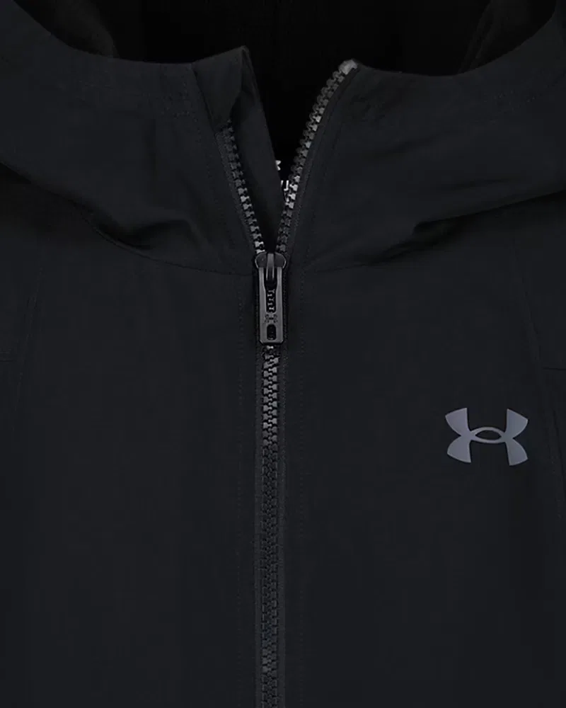 Детская утепленная ветровка ветро- и водозащитная Manataug UnderArmour, Black/Castlerock — фото 2