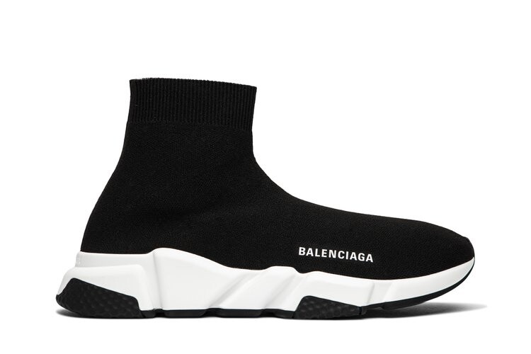 

Кроссовки Balenciaga Speed Sneaker 'Black White' 2018, черный