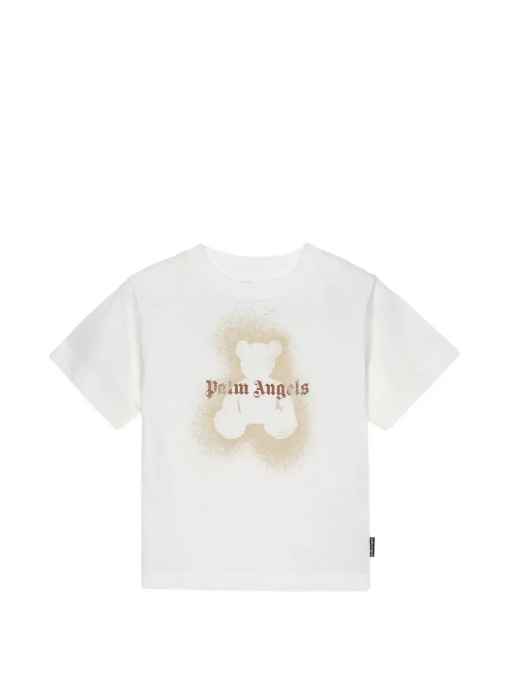 Футболка с графическим изображением медведя Palm Angels Kids, белый