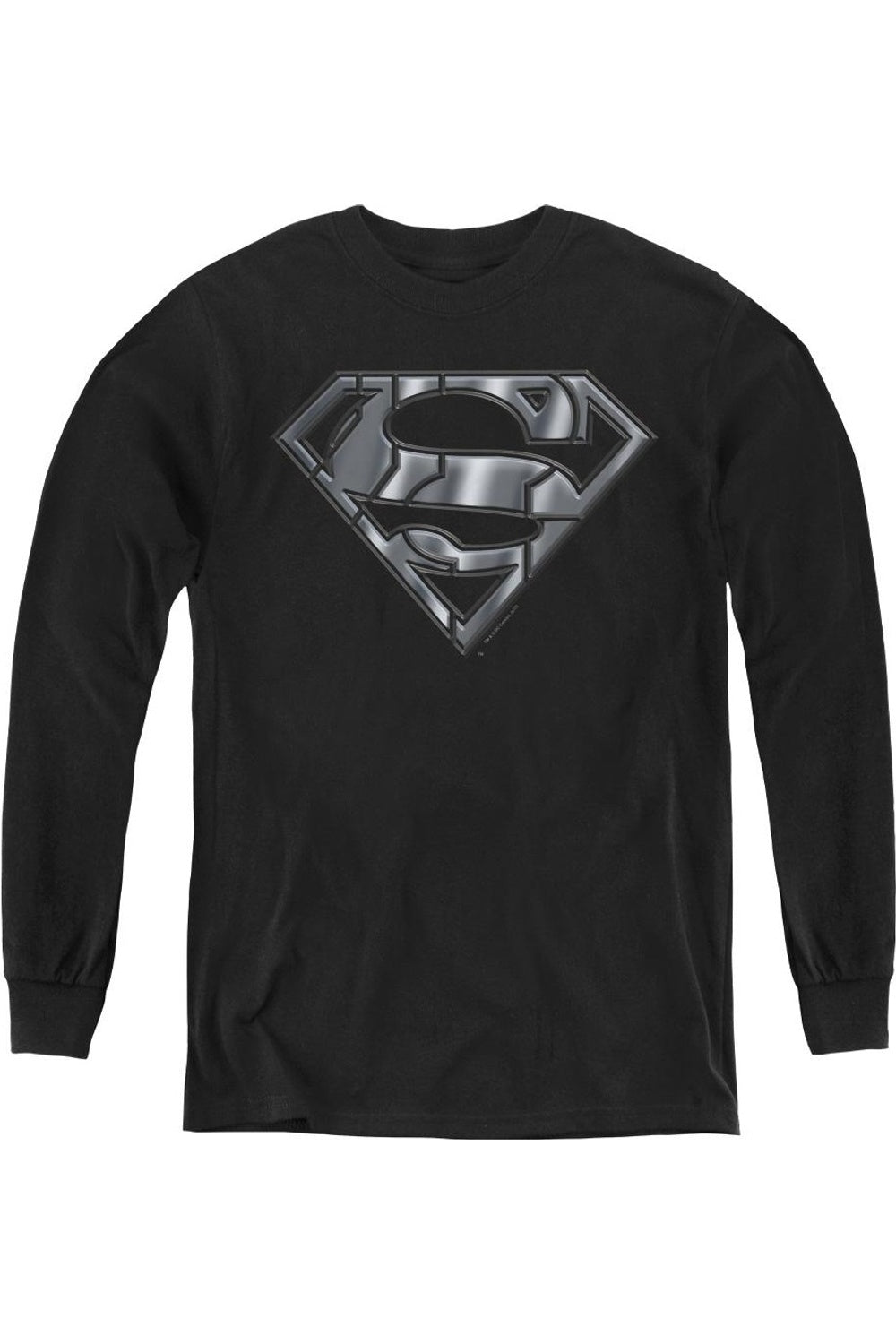 

Футболка с длинным рукавом "Супермен: Механический щит" для детей Gildan, черный