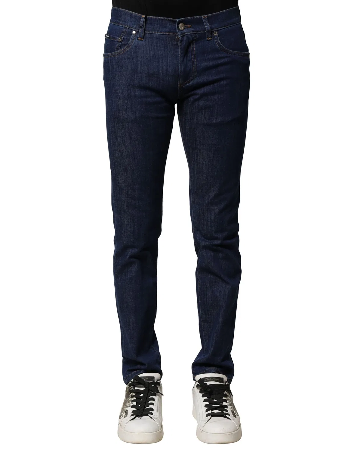 Мужские джинсы скинни с логотипом Blue Cotton Stretch Skinny Dolce & Gabbana, Blue