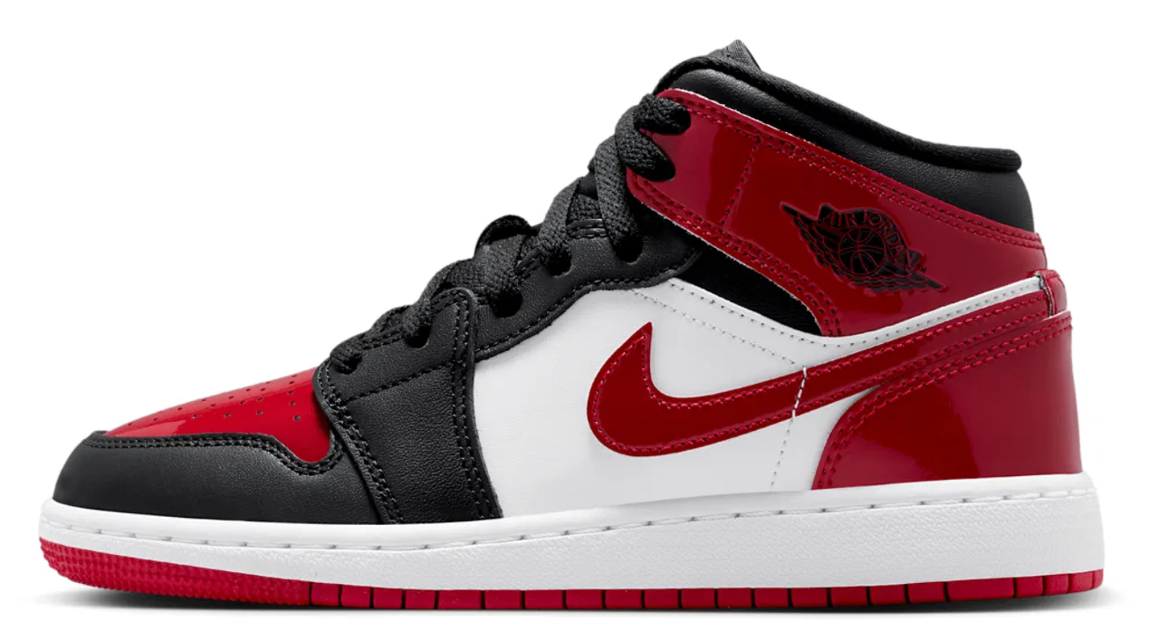 Кроссовки для мальчиков Air 1 Mid SE Jordan, цвет White/Varsity Red/Black — фото 2