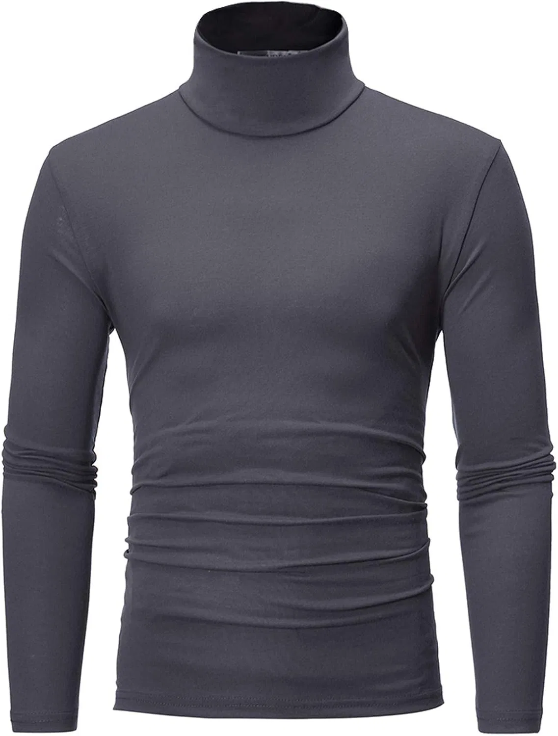 Мужская футболка с длинным рукавом водолазка Slim Fit, C-dark Gray