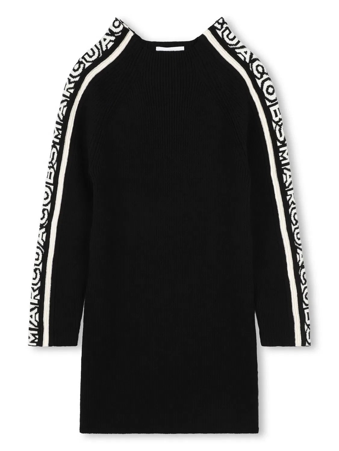 Вязаное платье с вышитым логотипом Marc Jacobs, черный