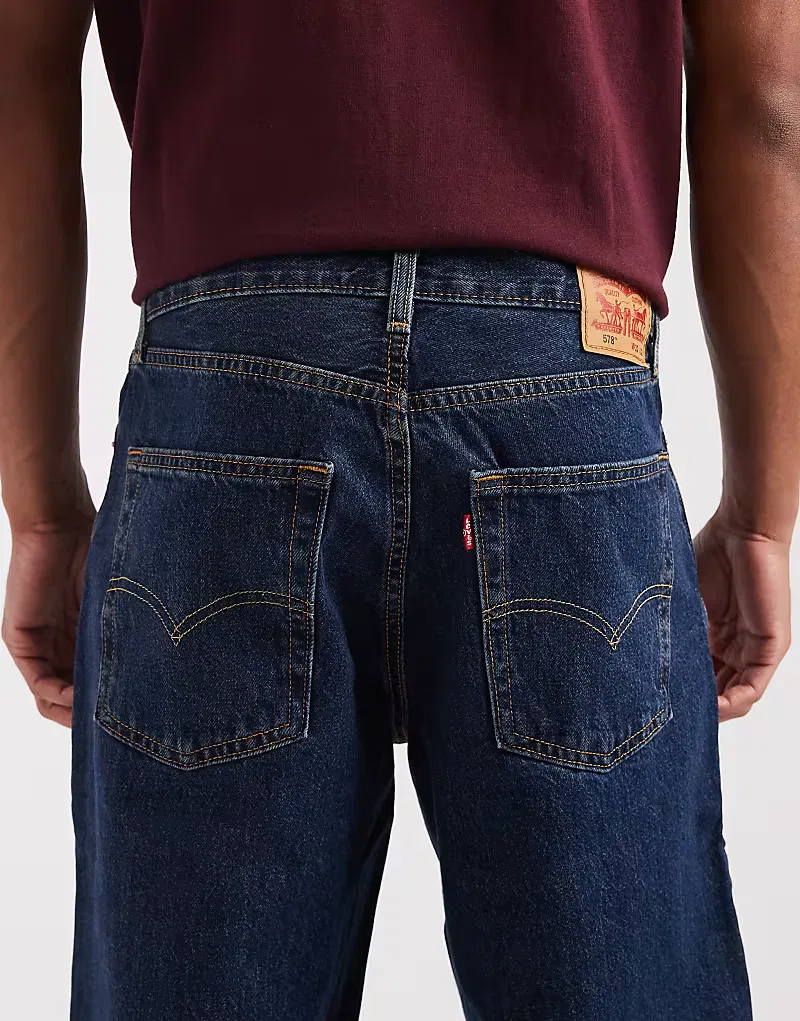 Свободные джинсы Levi's 578 средне-синий — фото 4