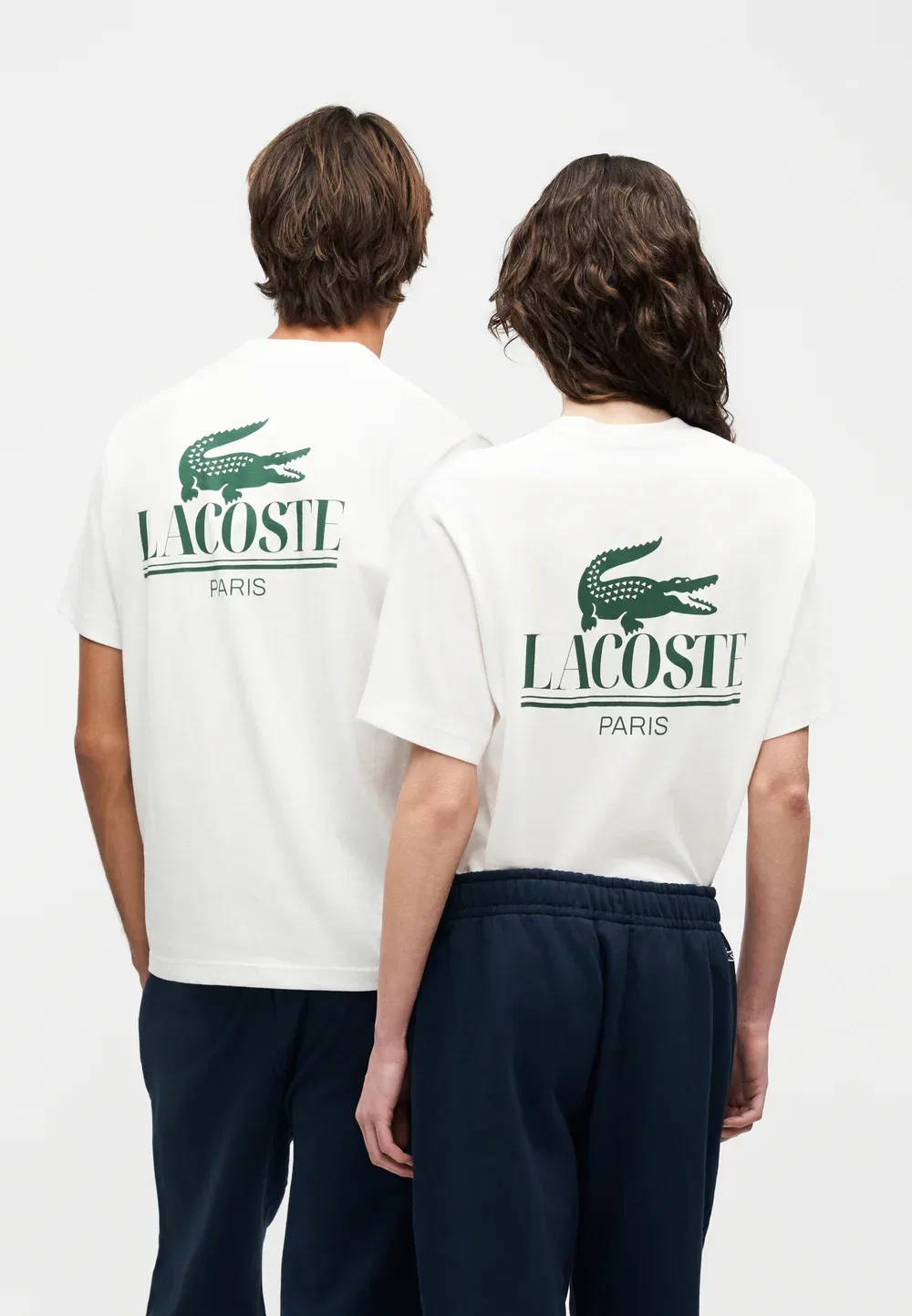Футболка Lacoste White с принтом, унисекс — фото 3