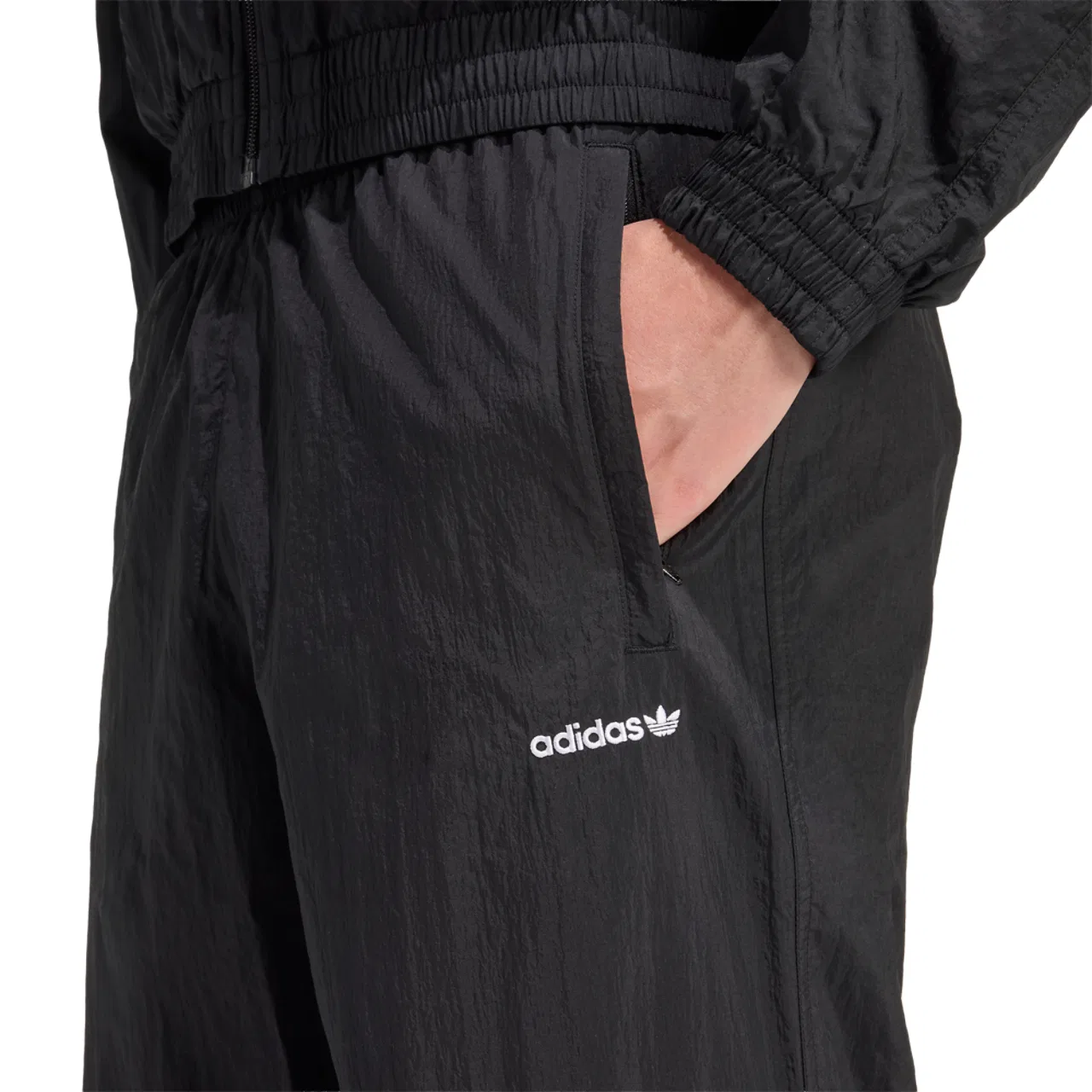 Мужские спортивные брюки adicolor Blocked Track Pants Adidas, цвет Black/Better Scarlet — фото 3