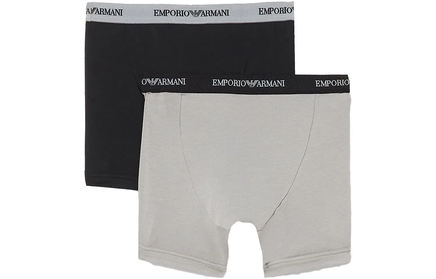 Мужские боксеры 2 шт. EMPORIO ARMANI, Black/Gray — фото 3