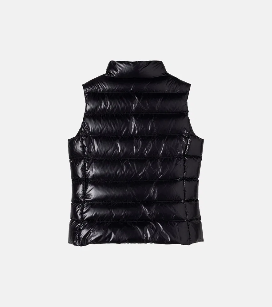 Пуховый жилет с логотипом Ghany Moncler Enfant, черный — фото 2