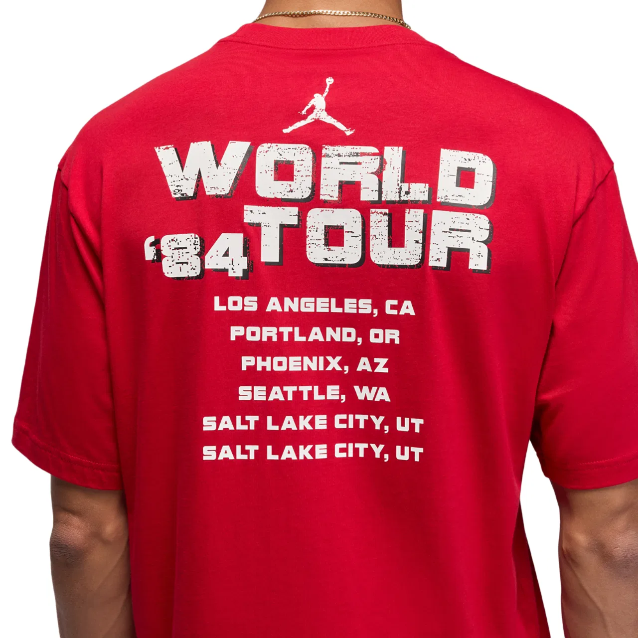 Мужская футболка NC World Tour Jordan, цвет Gym Red — фото 2