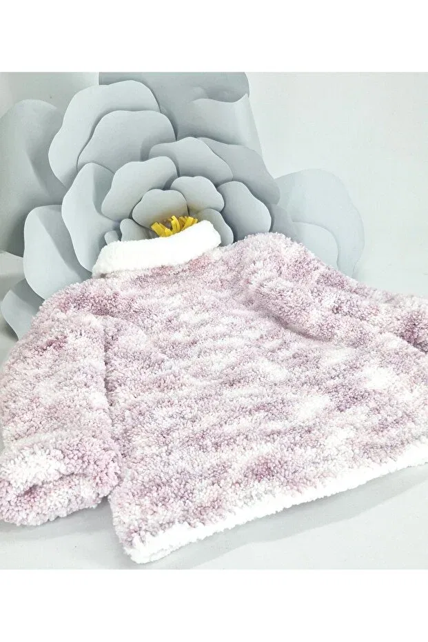 Детский кардиган для девочек с длинным рукавом Hand knitted lamb lanyard fur Evitle, Lilla&Ebruli — фото 4