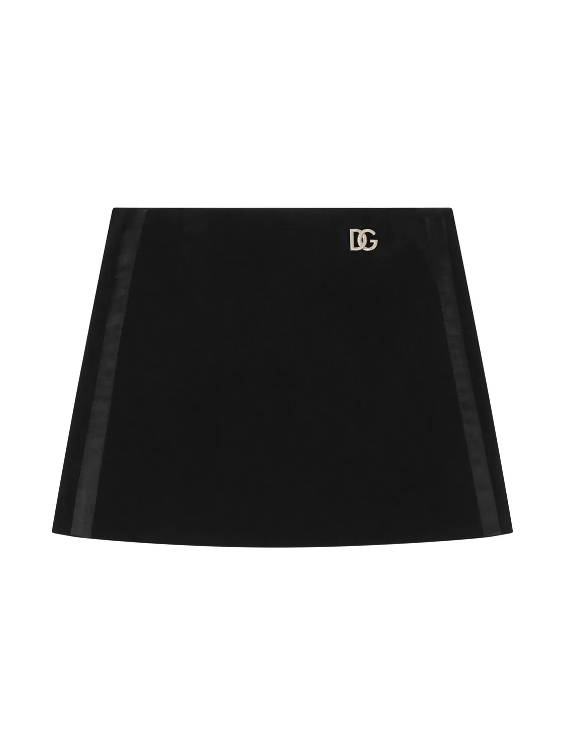 Юбка А-силуэта с Логотипом Dolce & Gabbana, черный