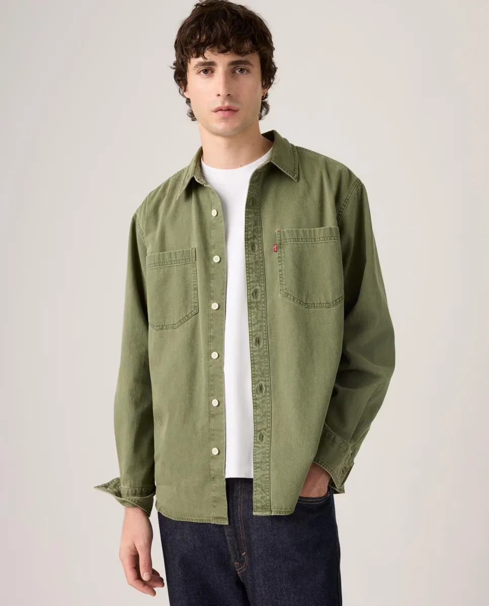 Мужская рубашка с длинным рукавом, Vaquera, Levi's, зеленый — фото 4