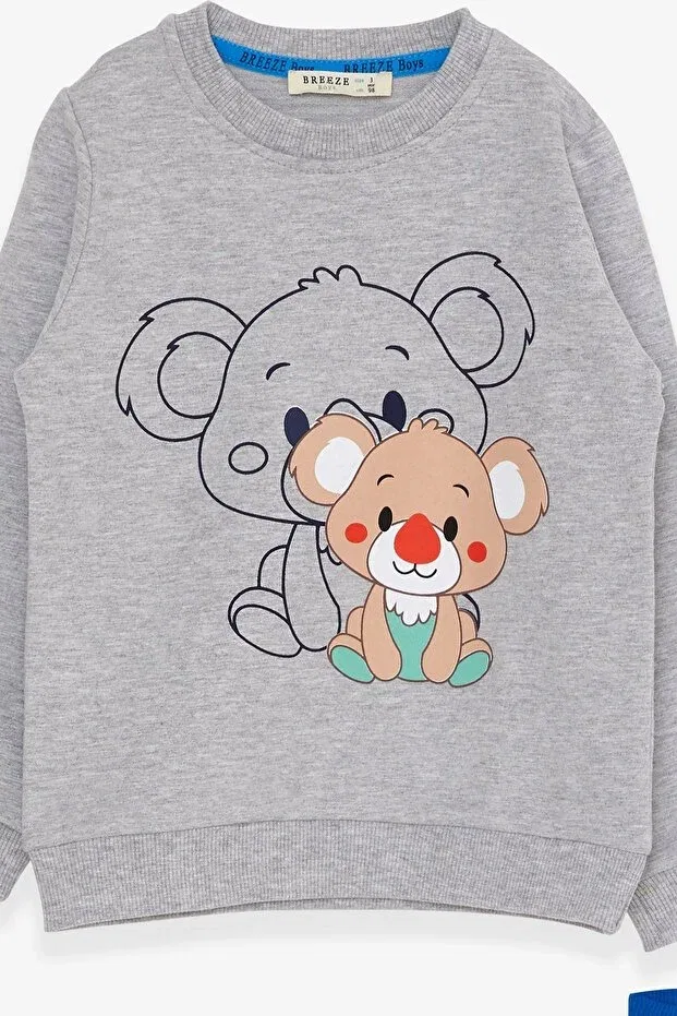 Детский спортивный комплект для мальчиков с принтом Koala Printed Breeze, Light Gray Melange — фото 3