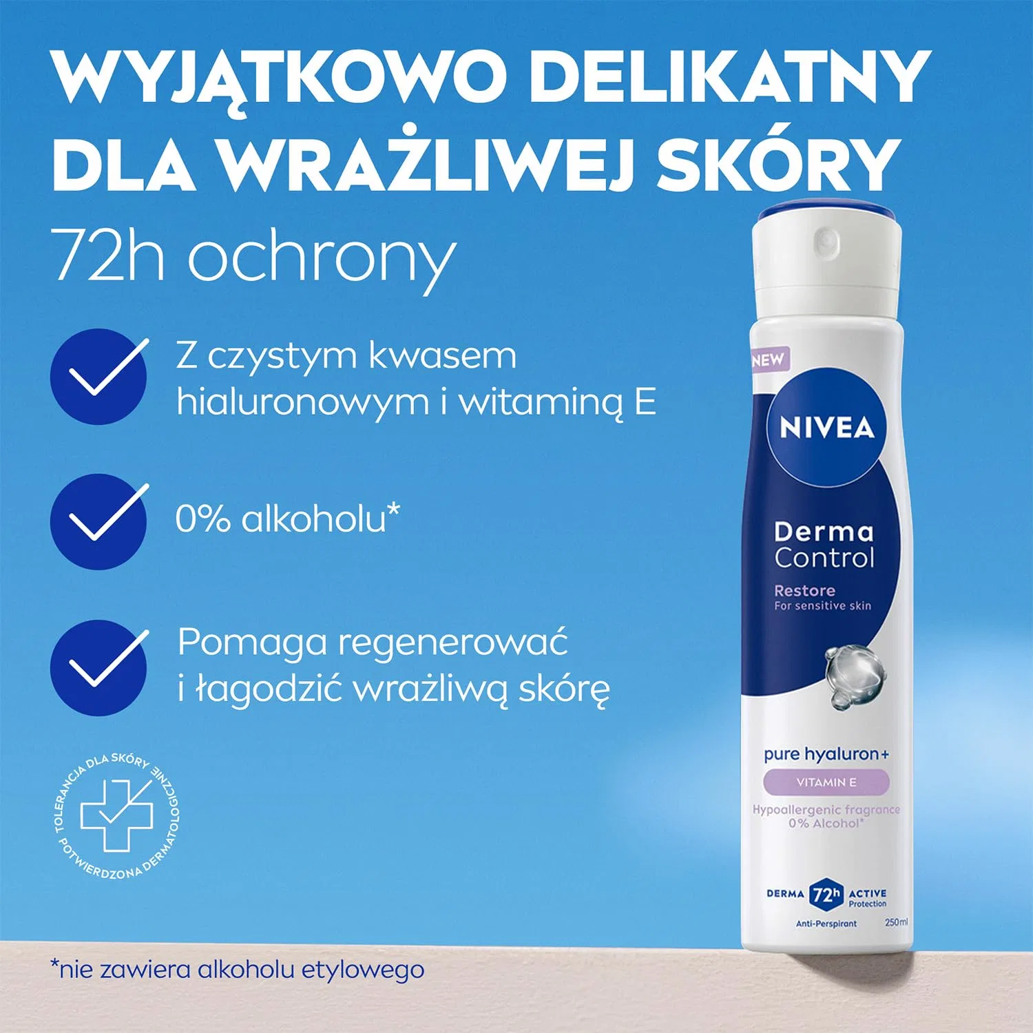Антиперспирант-спрей NIVEA Derma Control Restore, 5х250 мл, Fresh — фото 2