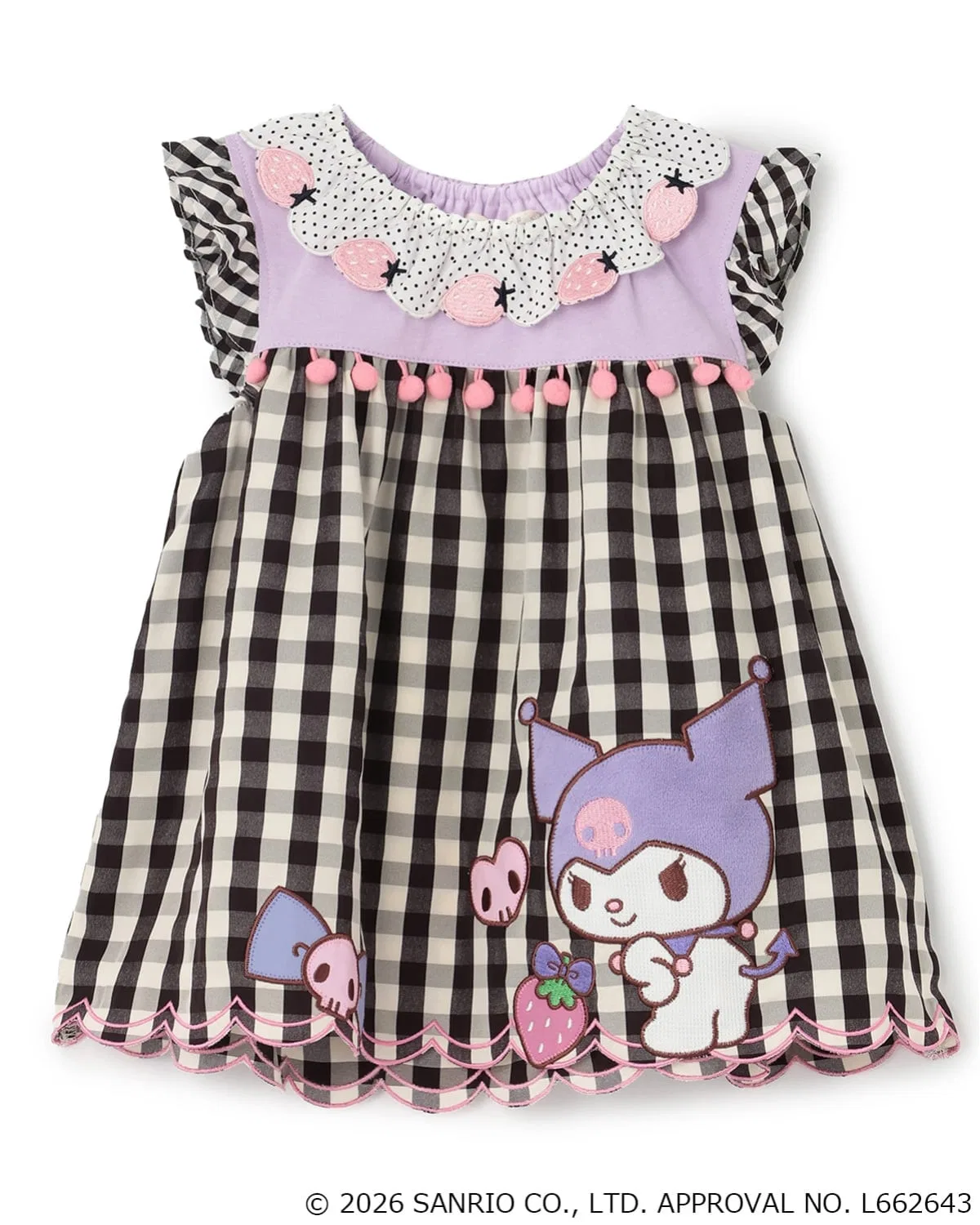 Детская туника без рукавов с вышивкой Sanrio My Melody/Кuromi baby cheer, Pink — фото 2