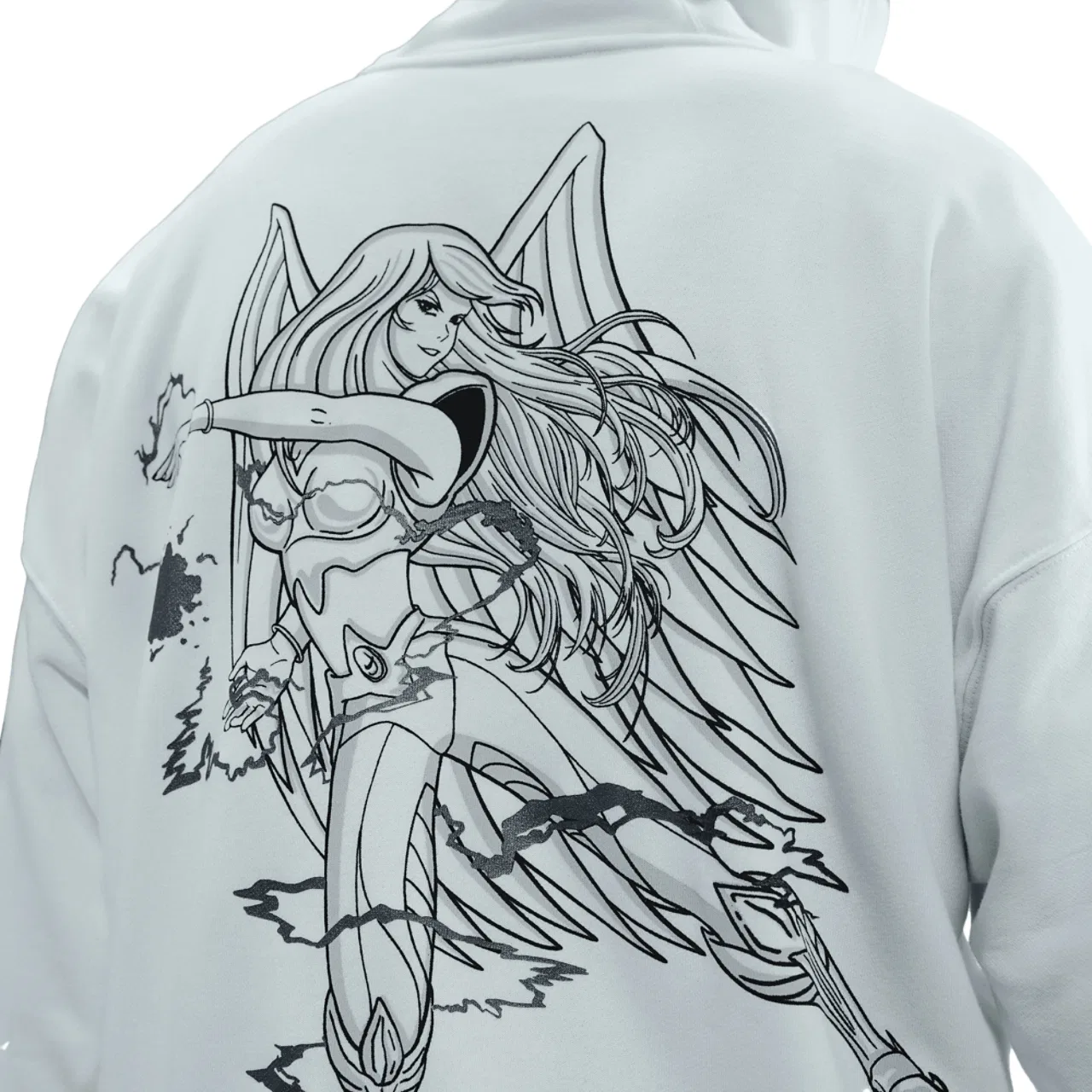 Мужское худи оверсайз Club Pullover Victorious Nike, белый/черный — фото 2