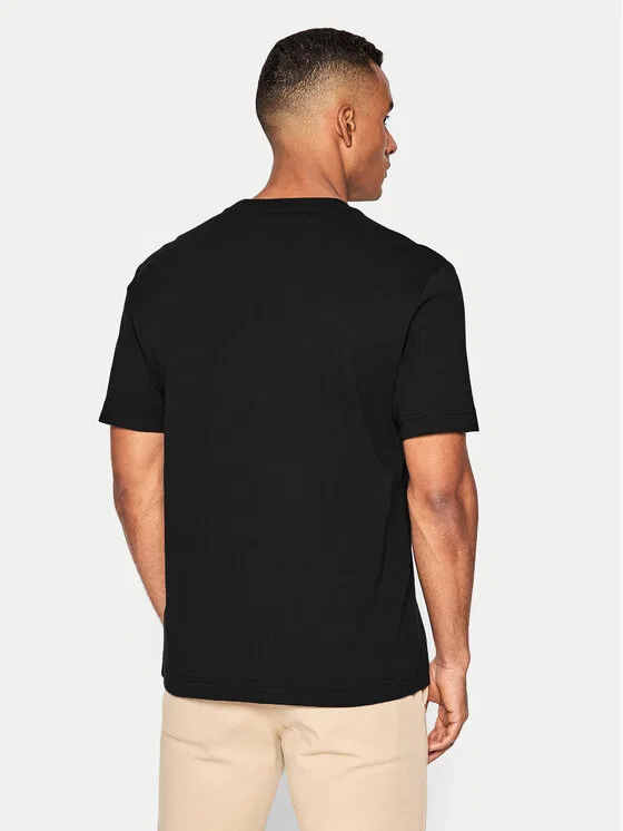 Футболка regular fit Micro Logo Interlock Calvin Klein, черный — фото 3