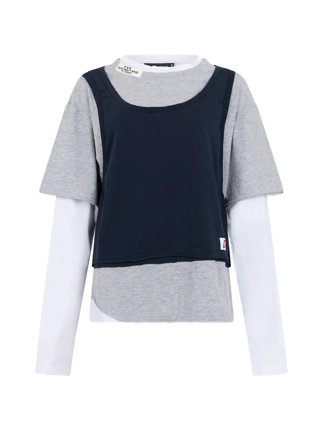 DSQUARED2 Пуловер Layered2 серый