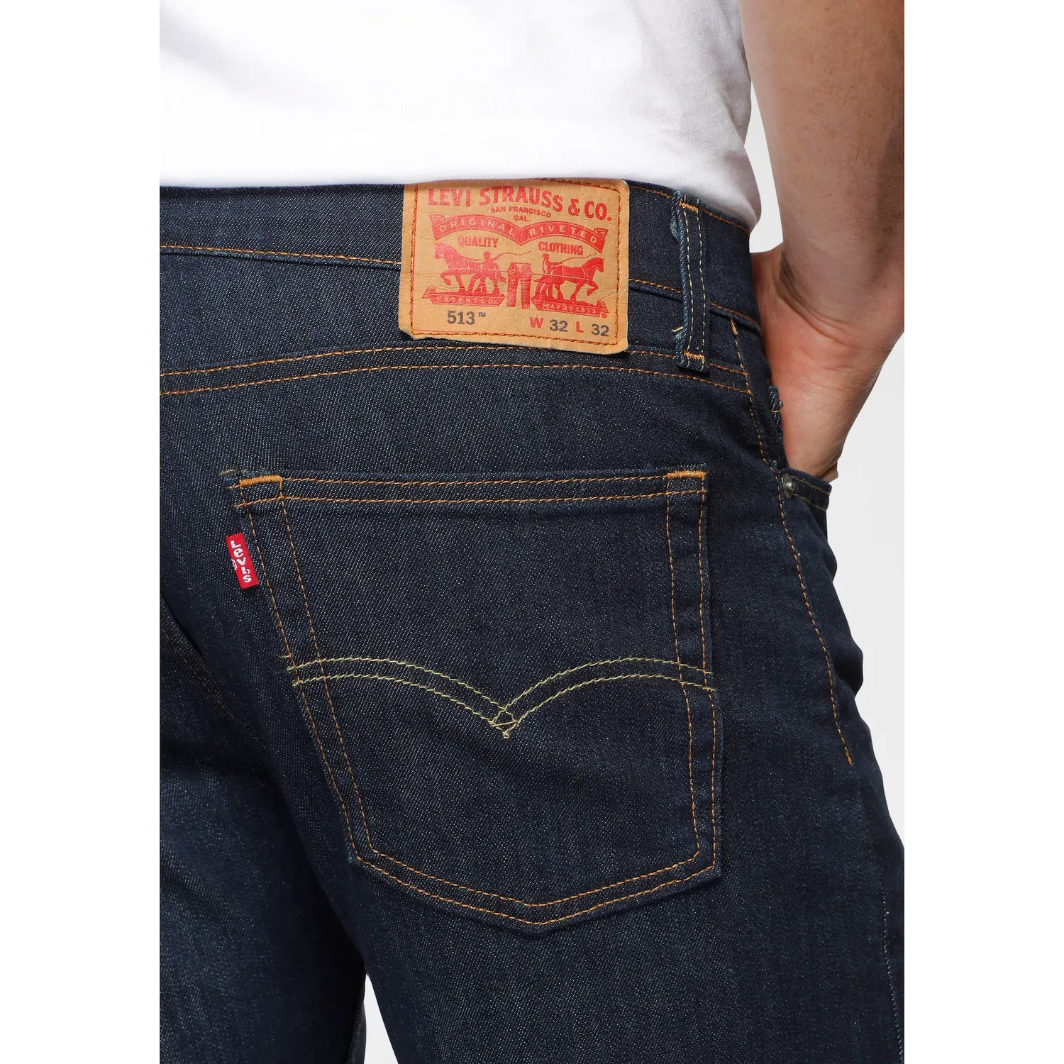 Мужские джинсы slim straight Levi's, Dark Indigo — фото 3