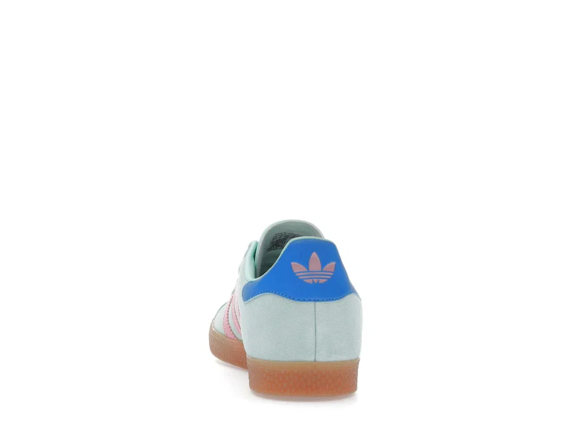 Детские кроссовки Lifestyle Adidas Gazelle, Clear Mint/Bliss Pink/Bright Blue — фото 4