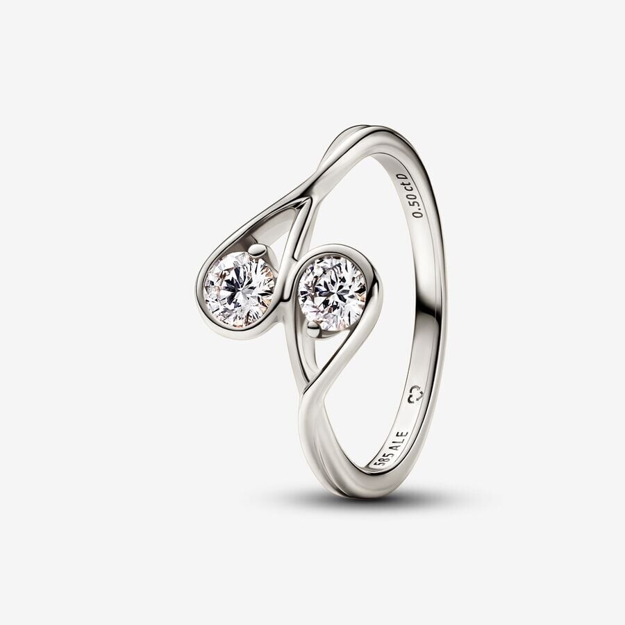

Кольцо Pandora Infinite Lab-Grown Diamond Double Facing, 0,50 карат, белое золото/бриллиант