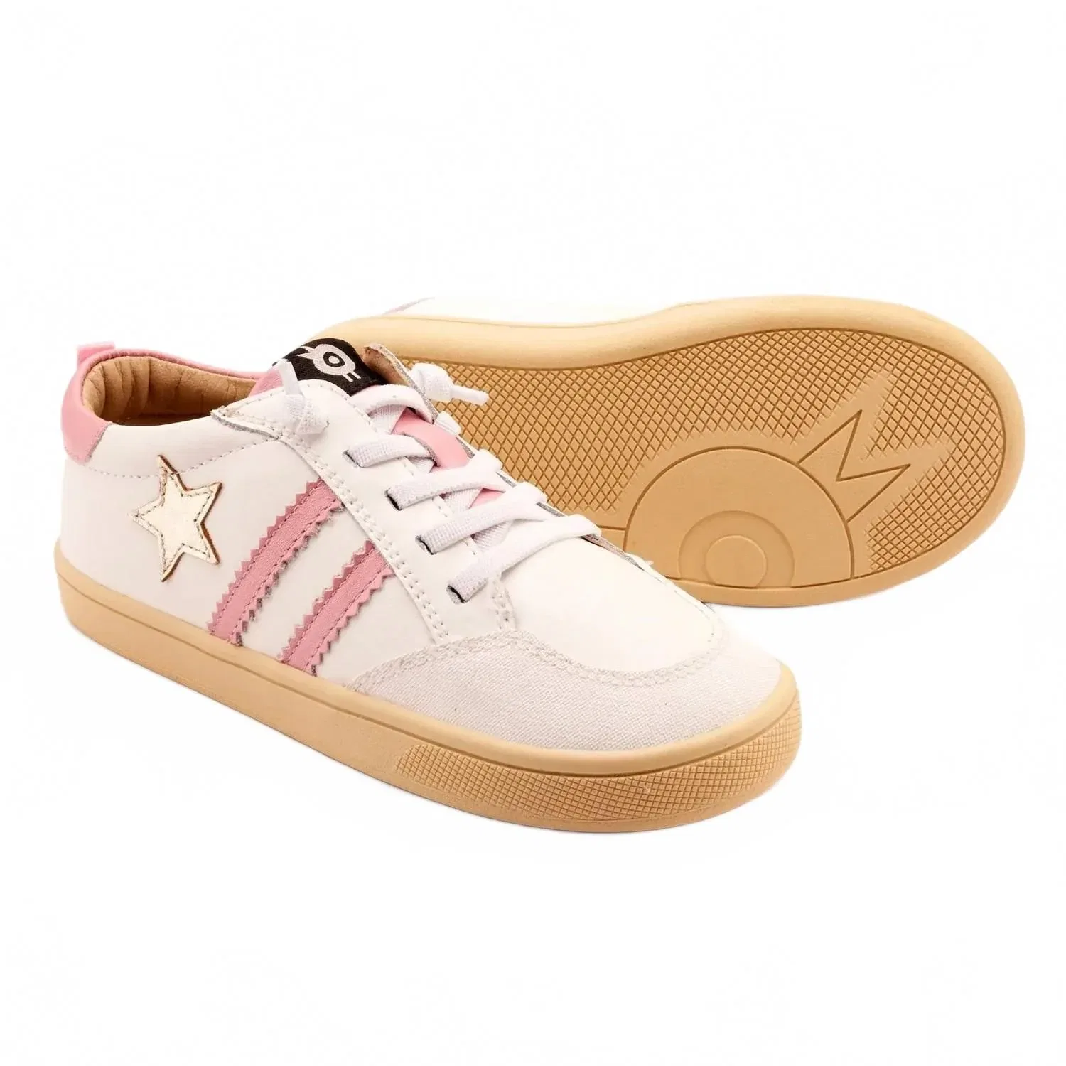 Детские кроссовки кэжуал с эластичными шнурками Wos Runner Old Soles, Snow/Gold — фото 4