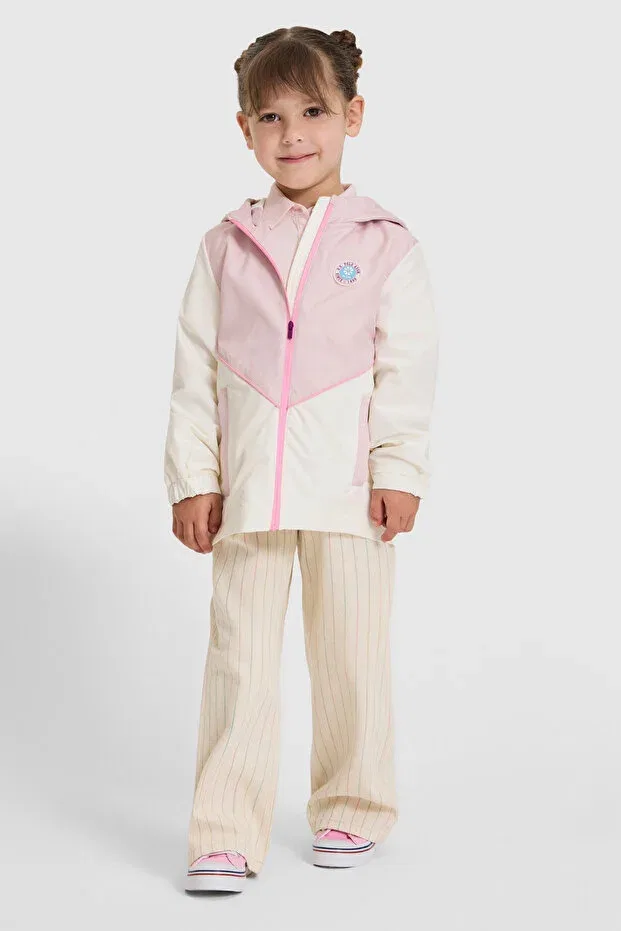 Детское пальто для девочек с воротником U.S. Polo Assn. Light Pink — фото 4