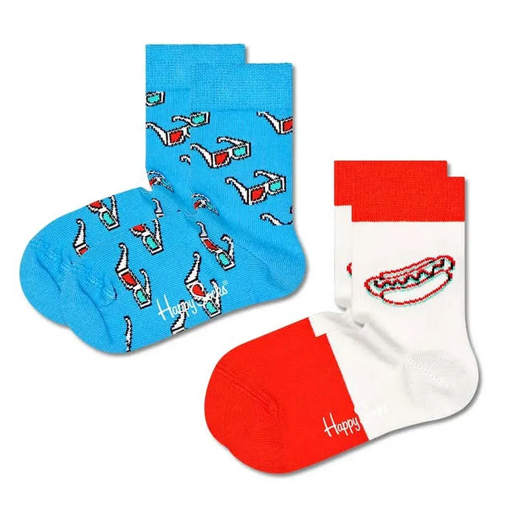 Носки 3D Hotdog 2 пары Happy Socks, белый