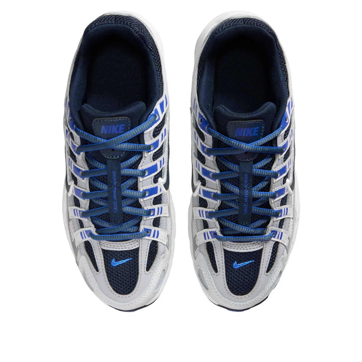 Детские кроссовки с сетчатым верхом P-6000 'Wolf Grey White' Nike, Wolf Grey/Summit White/Racer Blue/Blue Eclipse — фото 3