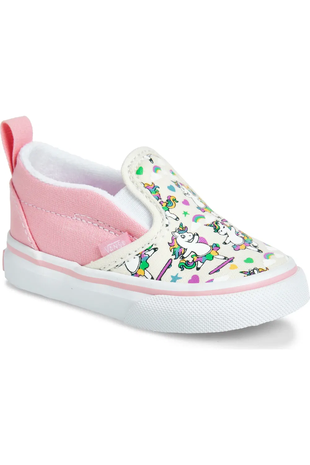 Детские кеды slip-on на липучке Vans, Ballet Skaticorn Marshmallow