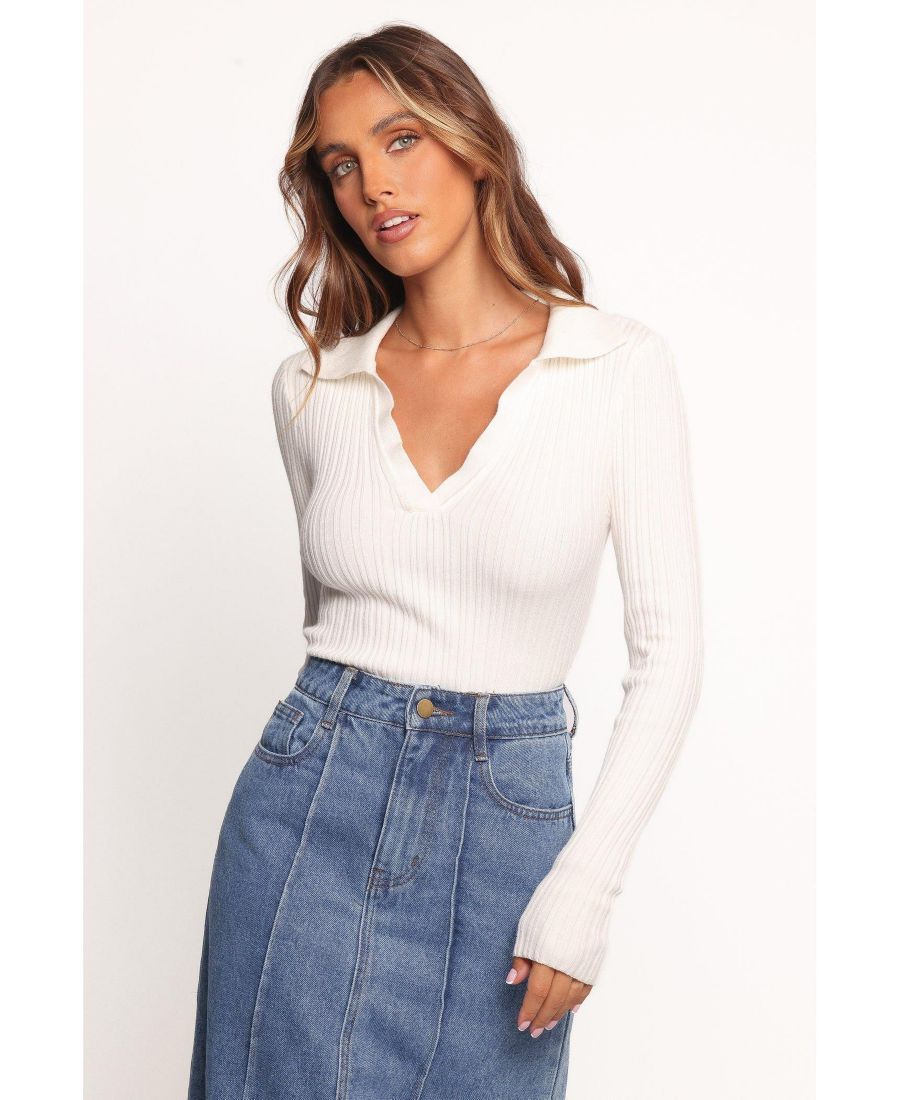 

Женская вязаная блузка Emmerson с длинными рукавами Petal and Pup, White