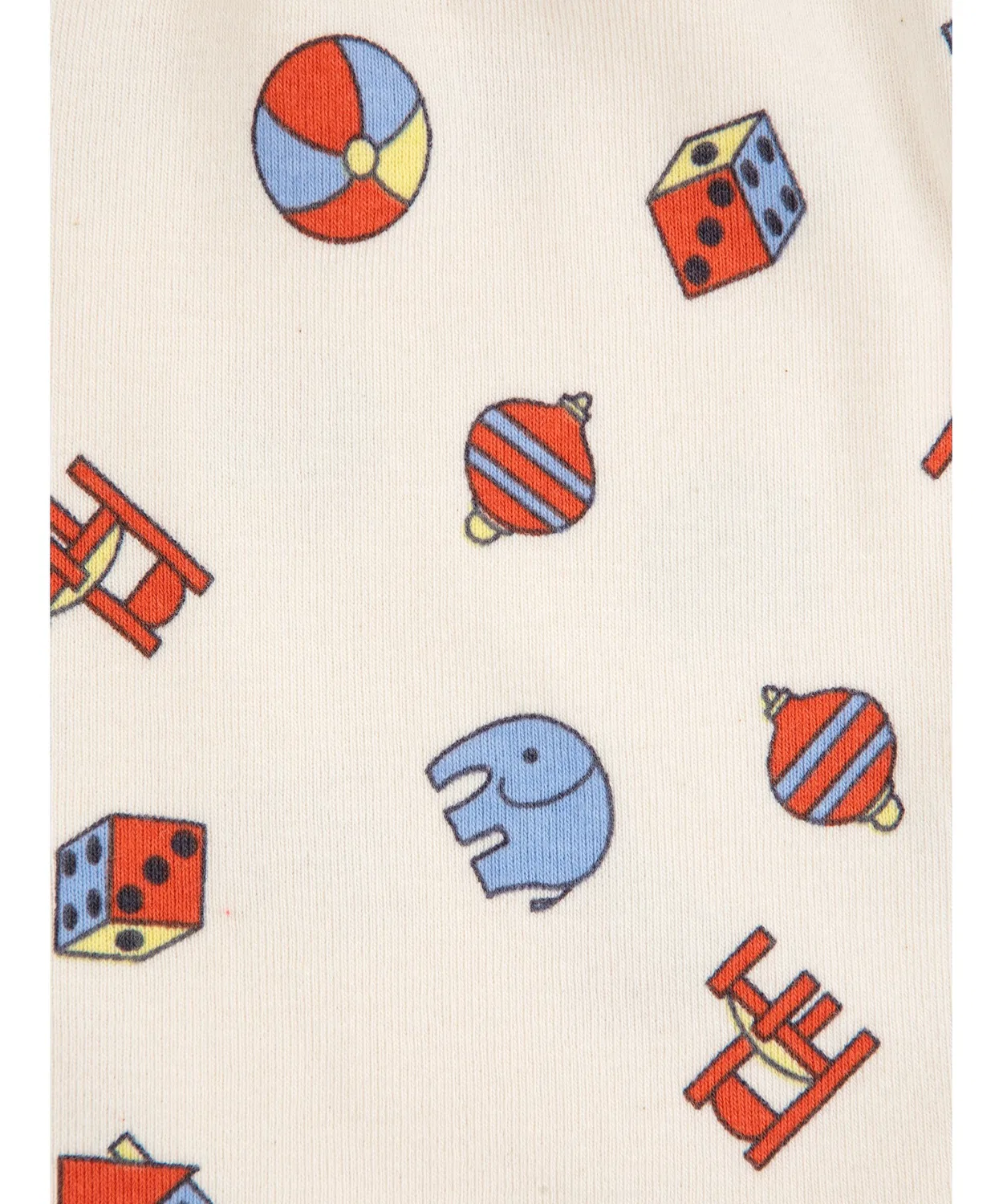 Детские леггинсы с принтом Toys футерованные BOBO CHOSES, Off White — фото 3