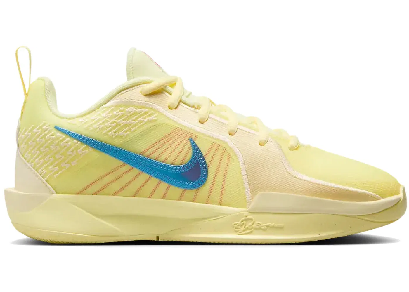 Детские кроссовки для девочек Nike Sabrina 2, Citron Tint/Royal Pulse/Alabaster/Laser Fuchsia