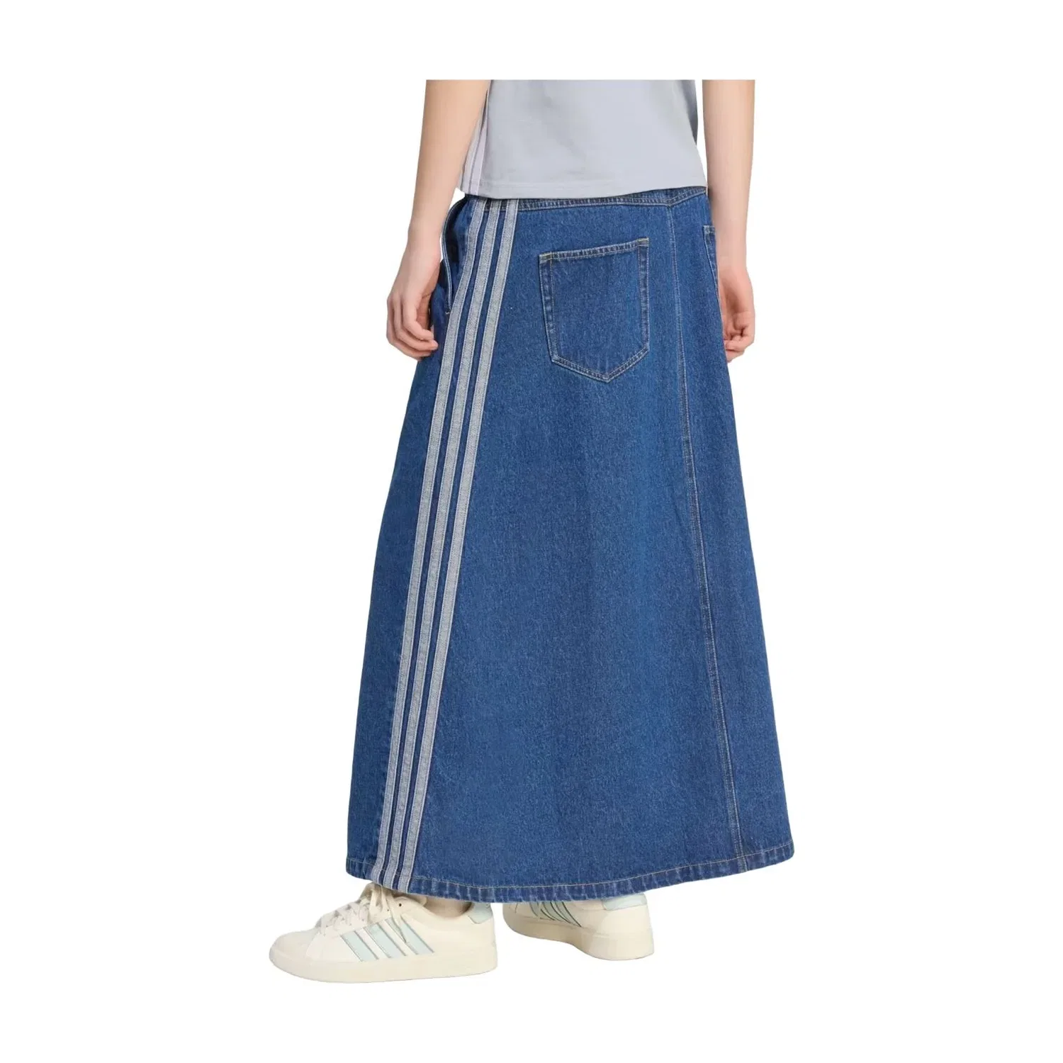 Женская юбка Stadium Washed Denim Loose Fit Skirt Asia Sizing 'Preloved Ink' adidas, Preloved Ink — фото 3