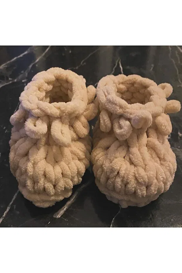Детские пинетки для новорожденных без каблука Cnsasf, Nude Color — фото 2
