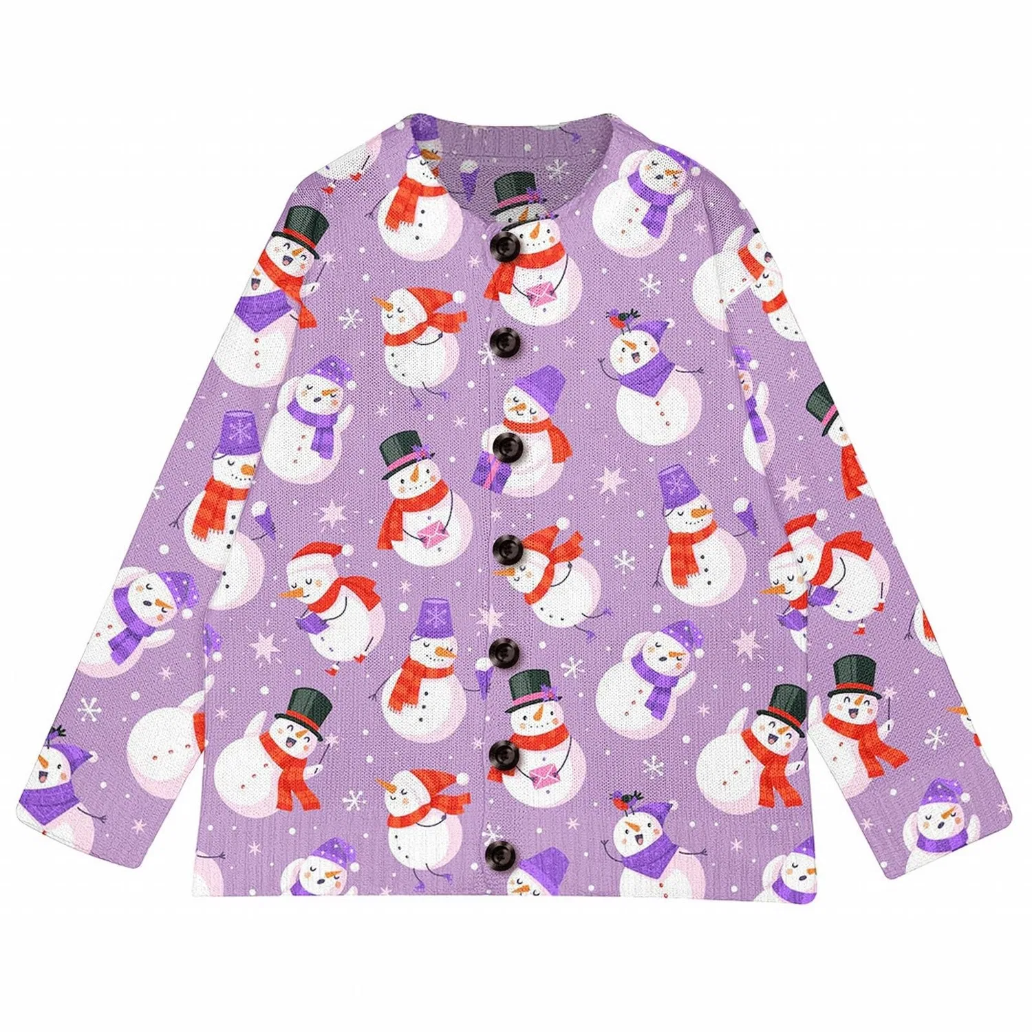 Женский свитер с принтом Santa HUIFUAO, Z01 Purple — фото 3